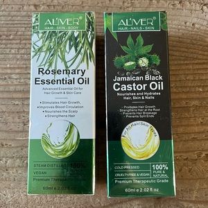 NWT Plastic sealed Set of Rosemary Essential oil and Jamaican Black Castor oil